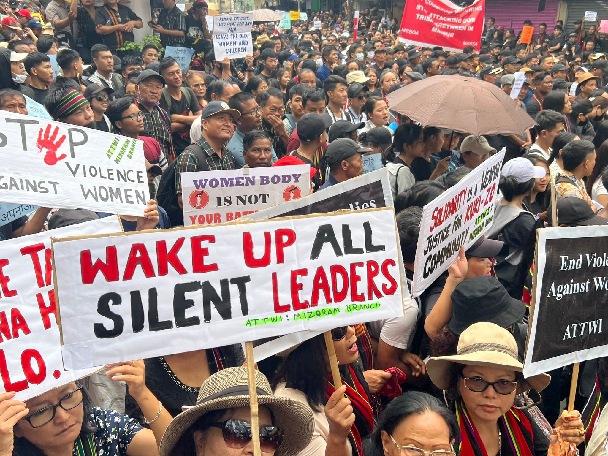 Manipur Violence: Anti BJP slogans raised in Massive Protest Rally in Mizoram, CM and other parties join