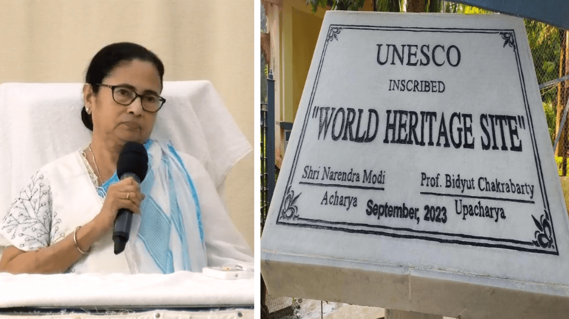 Inscribe Rabindranath Tagore name on the plaque or else face protest, Mamata Banerjee warns after Shantiniketan ‘UNESCO’ plaque row