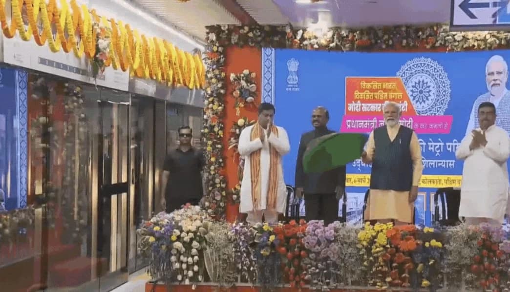 PM Modi inaugurates India's first underwater Metro service in Kolkata, ahead of his public address in Barasat