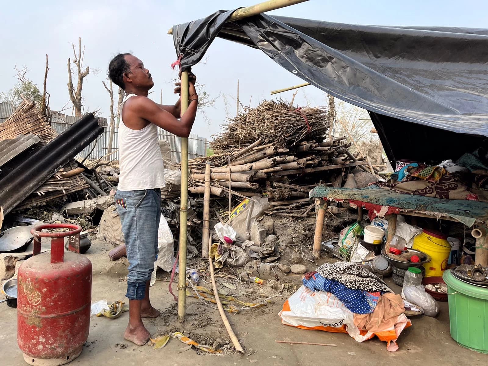 Lives Paralysed and Broken, Homeless Families Struggle To Restart From What The Bengal Tornado Has Left Behind