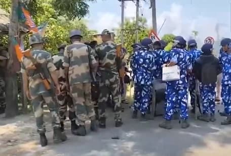 Violence Erupts in Bengal's Nandigram, BJP and TMC Trade Accusations; Security Beefed Up
