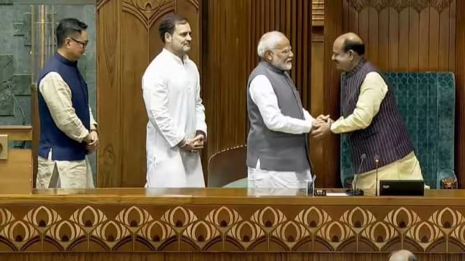 Om Birla Re-Elected the Speaker of the 18th Lok Sabha, PM Modi and Rahul Gandhi extend Congratulations