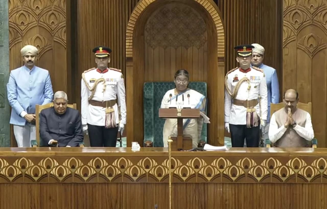 From 1975 Emergency to Irregularities in Competitive Exams: President Draupadi Murmu’s Address to joint session of the Parliament at a glance