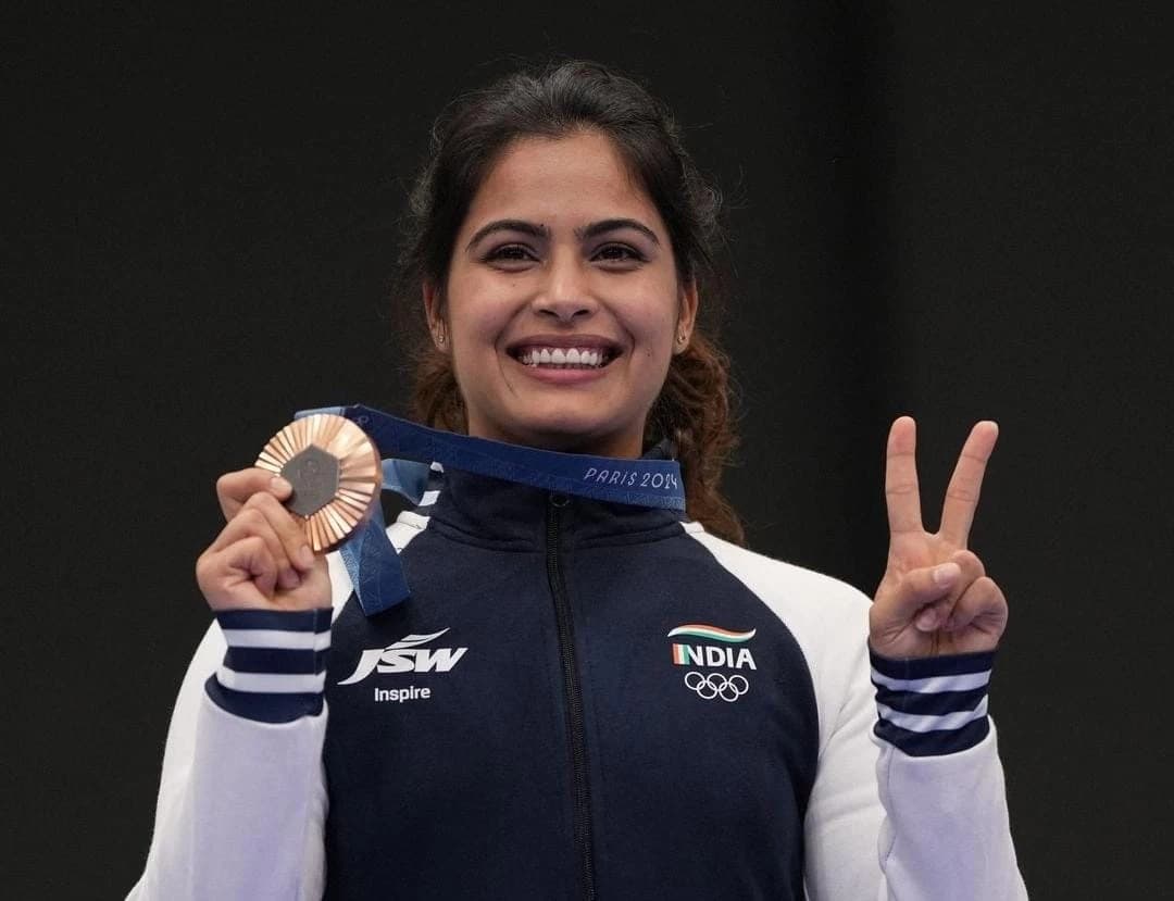Manu Bhaker Scripts History with Bronze, First Indian Woman to Win an Olympic Shooting Medal