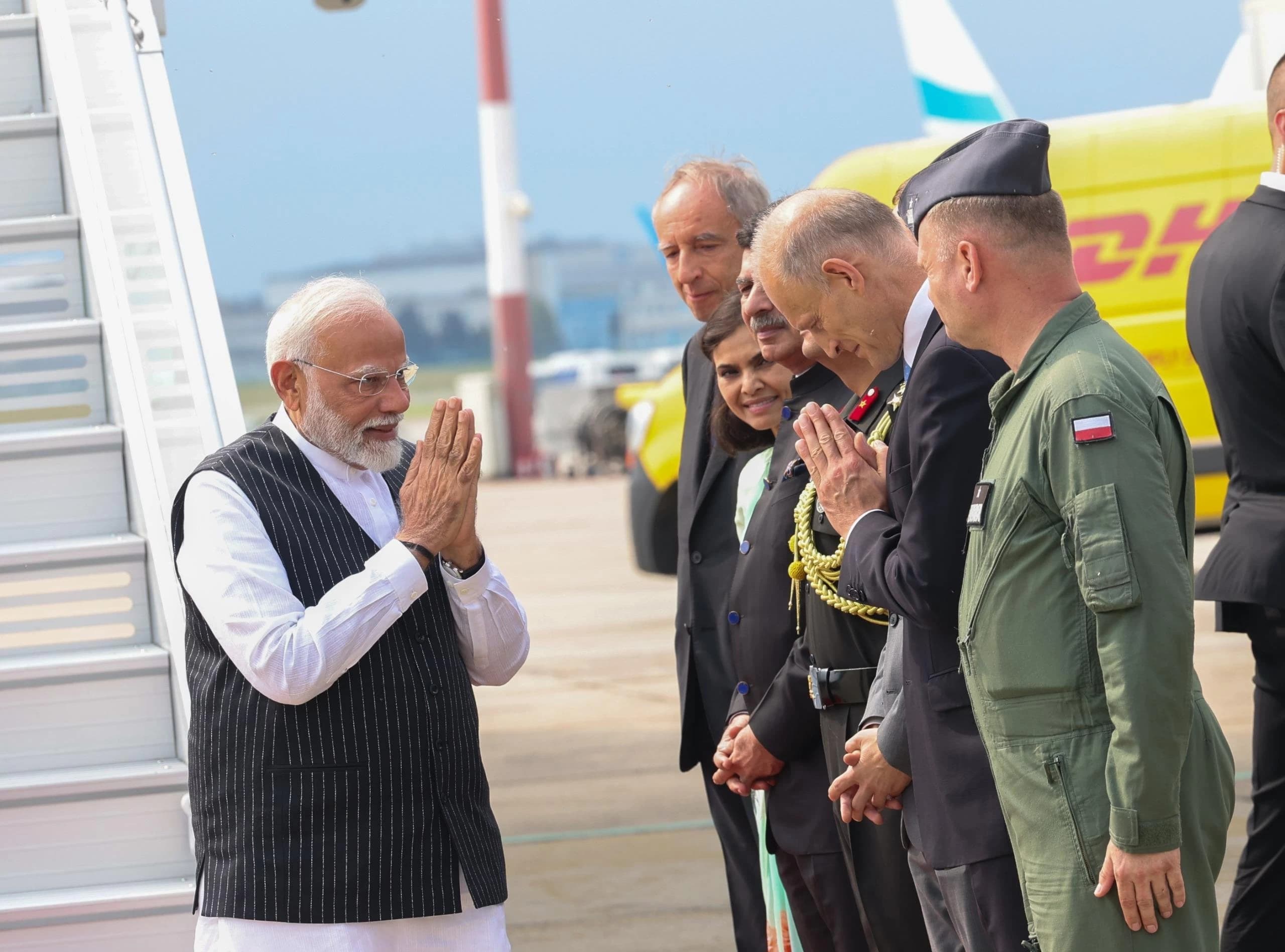 Prime Minister Modi Arrives in Warsaw: First Indian Prime Minister to Visit Poland Since 1979