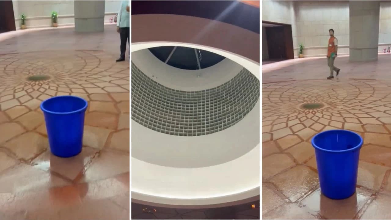 “Paper leakage outside, water leakage inside”: INDIA Alliance Leaders Slam BJP Over Water Leak in New Parliament Building