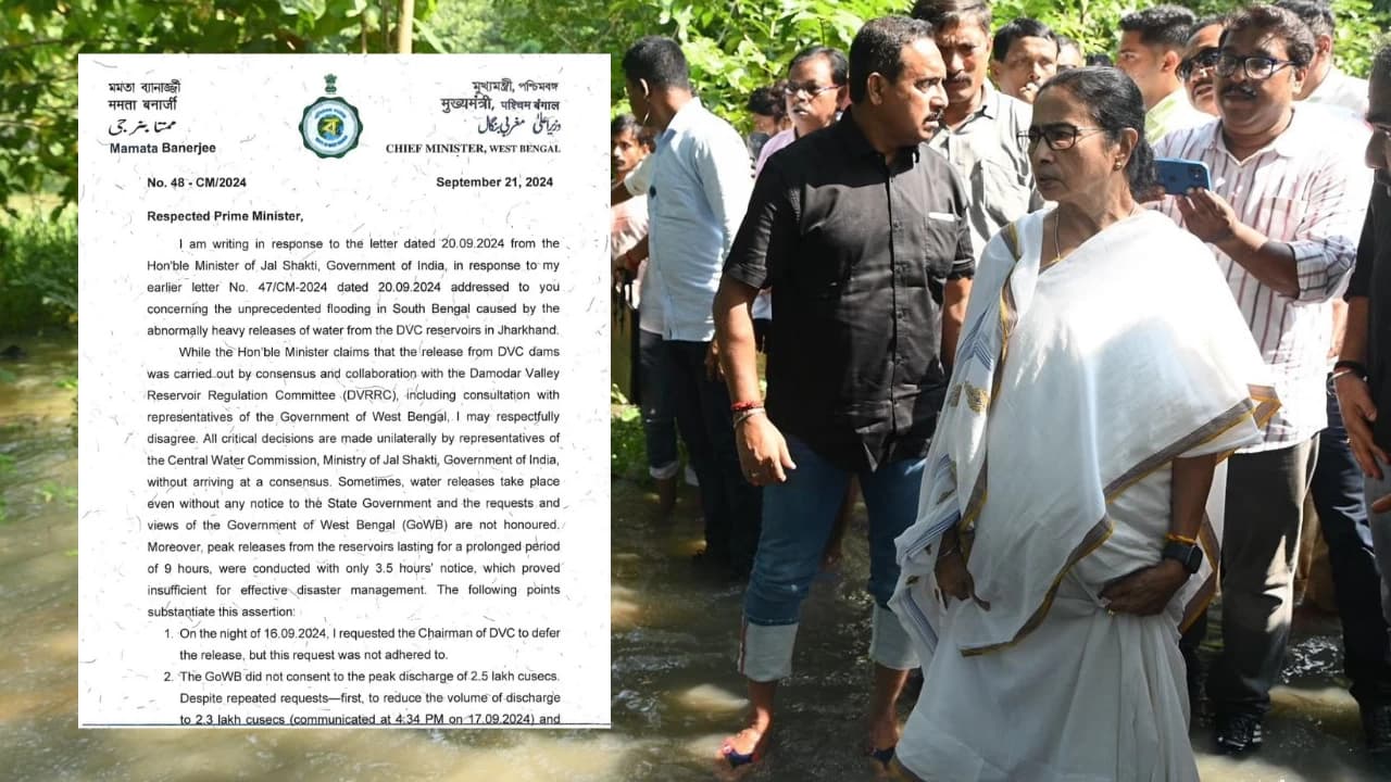 Mamata Banerjee Writes Second Letter To PM Modi Over Bengal Floods, Withdraws From DVC; Two State Officials Resign From DVC As Mark Of ‘Protest’