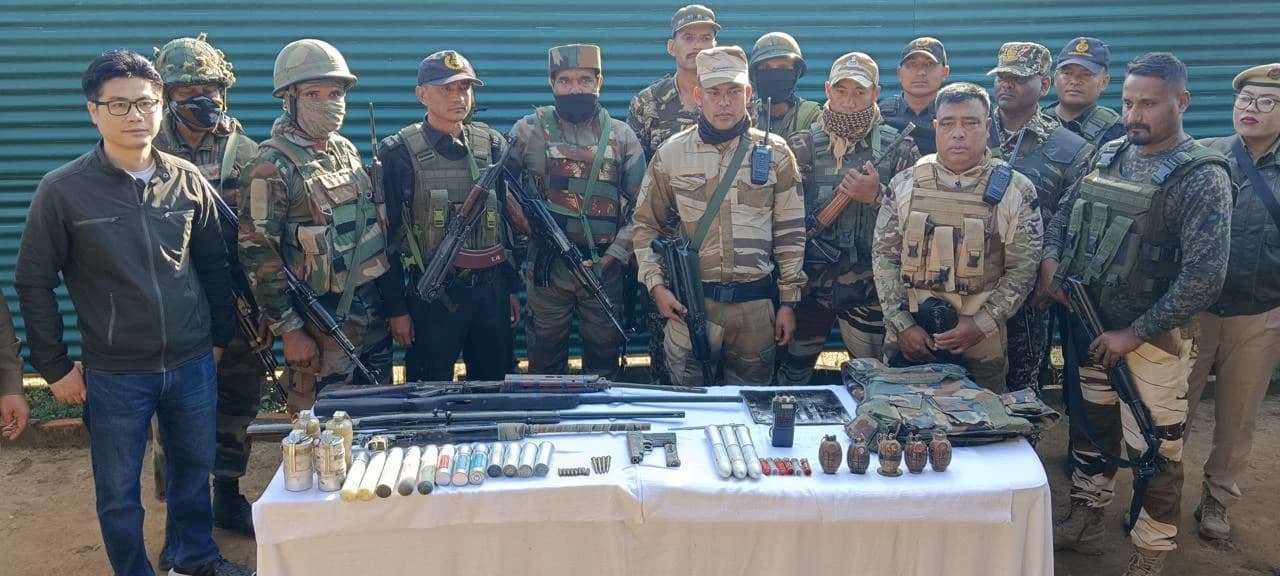 Major arms haul after week long raids by forces amidst fresh violence in Manipur