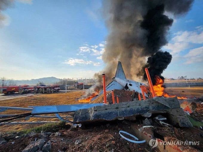 South Korea Plane Crash: 20 Feared Dead, Many Injured at Muan Airport