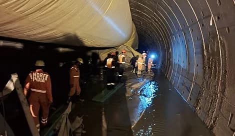 Telangana Tunnel Collapse: NDRF, Army, Navy Join Forces to Rescue Workers Trapped for Over 48 Hours