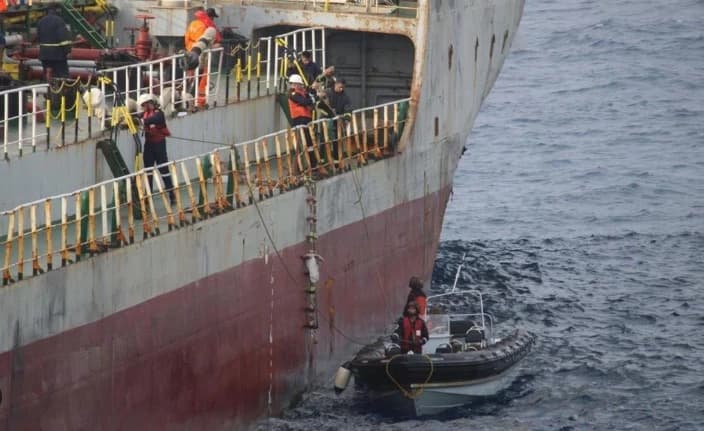 Indian Navy Rescues 14 Indian Crew Members After Fire Breaks Out on Tanker in Arabian Sea