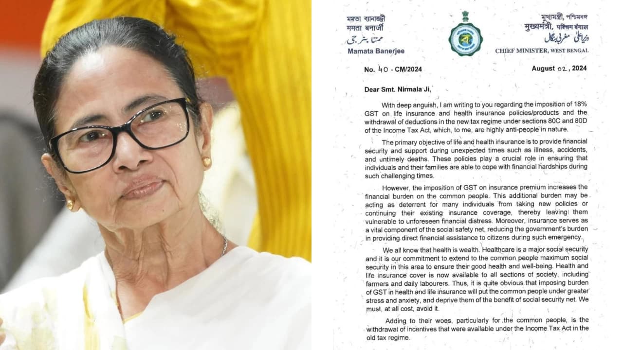 Mamata Banerjee Wrote In August 2024: Zero GST on Health and Life Insurance Echoes Earlier Calls for Change