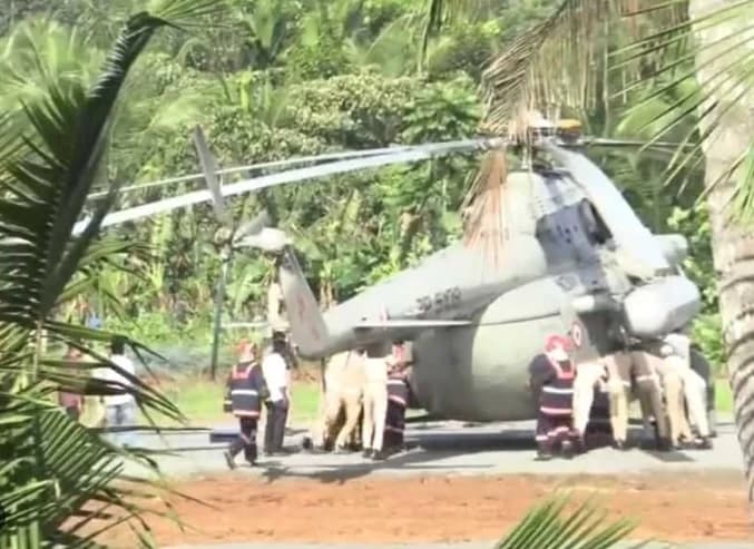 Portion of Helipad Caves In as President Droupadi Murmu’s Helicopter Lands in Kerala