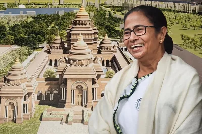 Bengal : Mamata Banerjee Set to Lay Foundation Stone of ‘Durga Angan’; BJP Slams Move as Political Symbolism