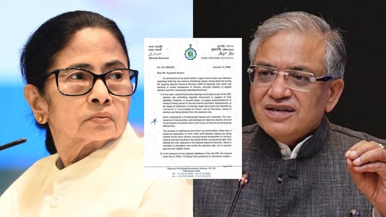 “Arbitrary and illogical…”: Mamata Banerjee Writes to CEC Again, Flags AI Errors in Bengal Electoral Roll Revision