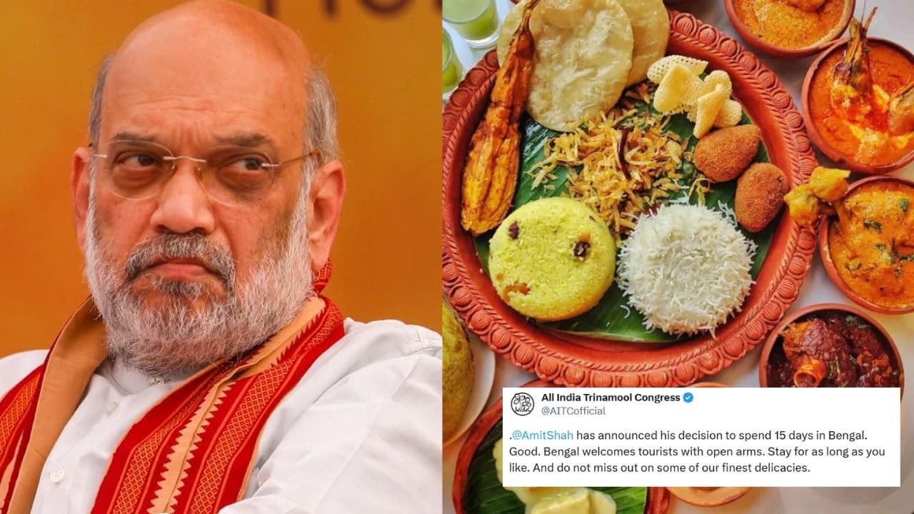 “Bengal Welcomes Tourists…”: TMC Takes Swipe At Amit Shah, Lists Fish-Meat Menu For 15-Days Visit
