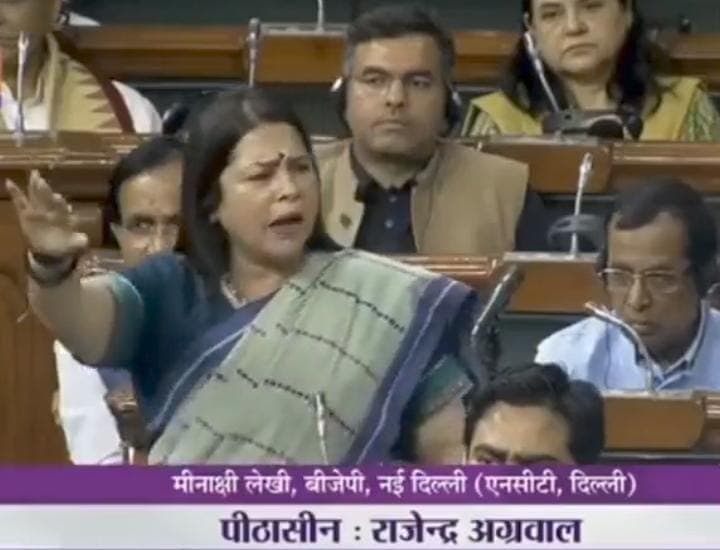 “Shaant raho, tumhare ghar ED na aa jaaye”, BJP Leader Meenakshi Lekhi warns the Opposition