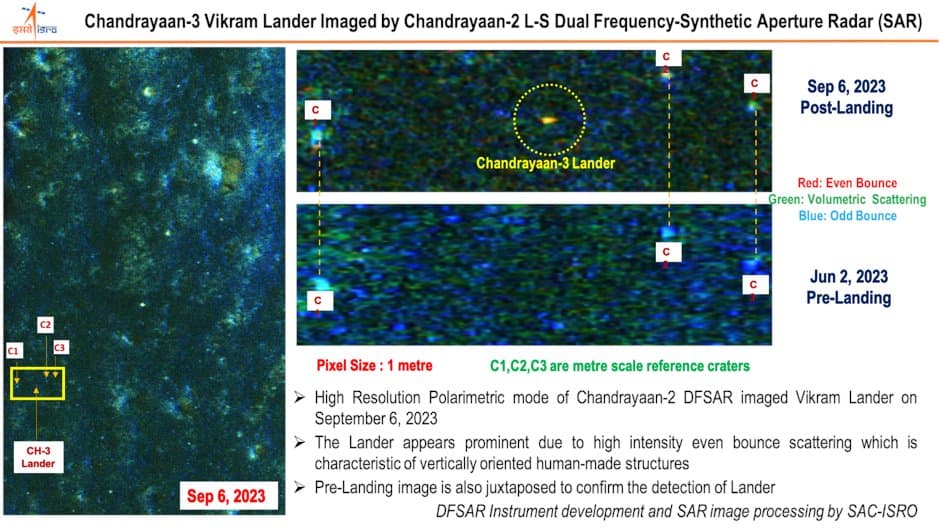 Chandrayaan-3: Chandrayaan-2’s orbiter sends images of the Vikram Lander ‘sleeping’ on the moon