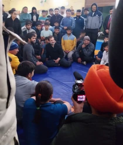 “He wrestled and worked out with me…” Rahul Gandhi meets Bajrang Punia and wrestlers amidst WFI row