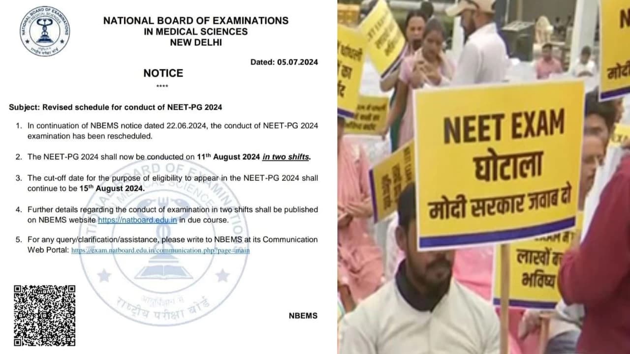 New Date Set: NEET-PG 2024 Exam to Take Place on August 11 in Two Shifts