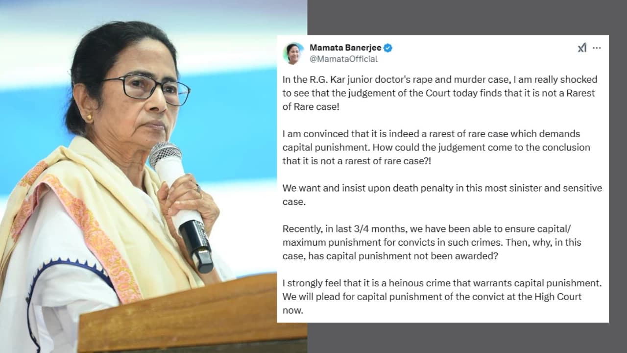 “This heinous crime warrants capital punishment…”: Mamata Banerjee Govt to Move Calcutta High Court Challenging Trial Court Verdict in RG Kar Case